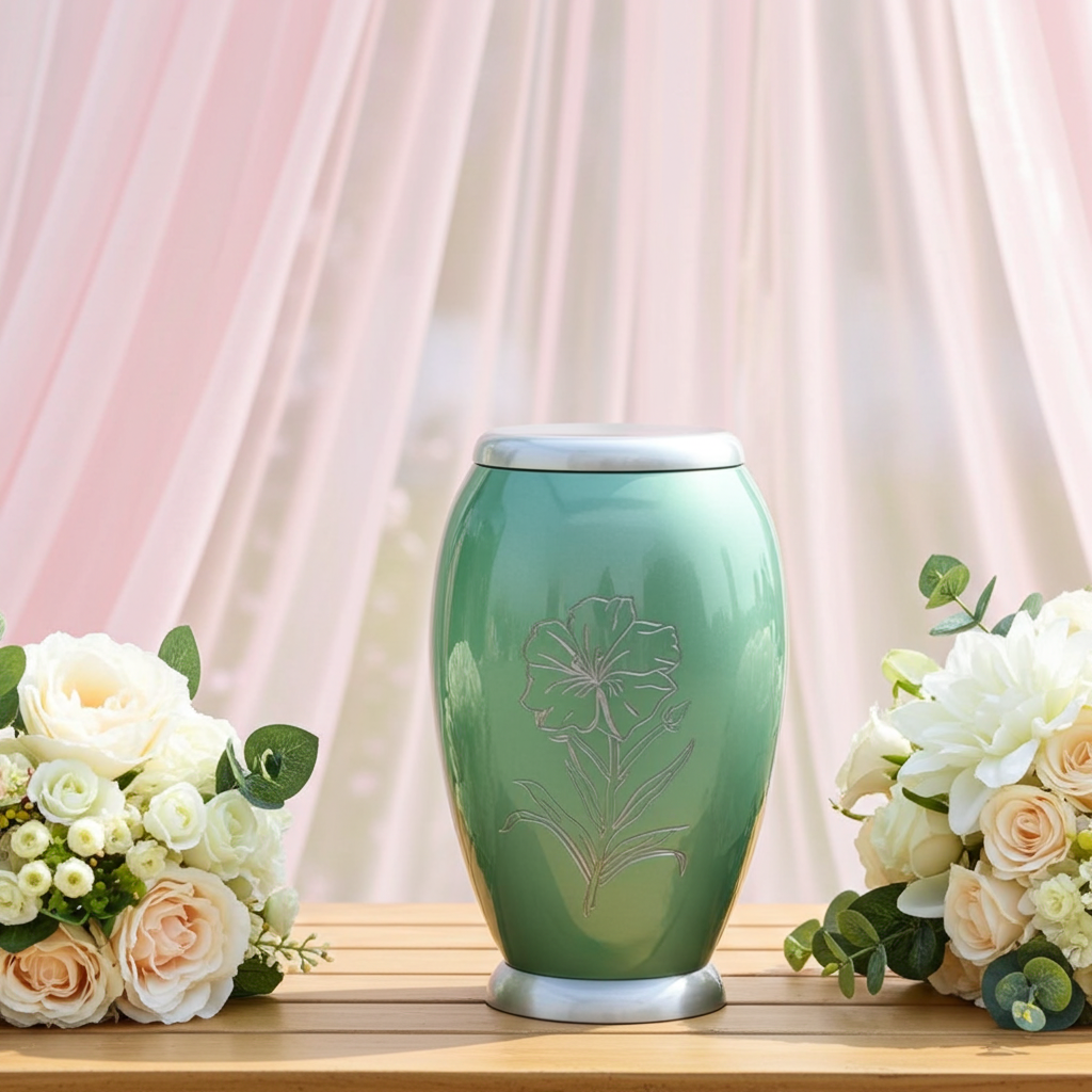 Floréna Adult Cremation Urn-Adult Urn for Ashes-Cremation Urns- The cremation urns for ashes and keepsakes for ashes come in a variety of styles to suit most tastes, decor and different volumes of funeral ashes.