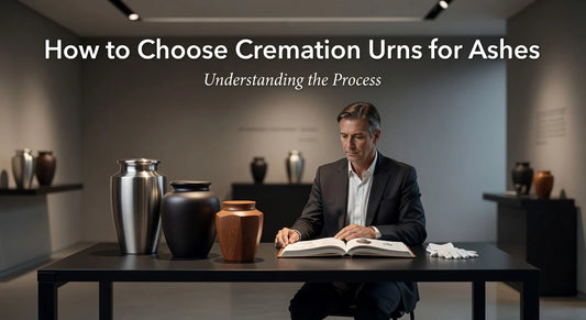 Professional header image for educational tutorial: How to Choose Cremation Urns for Ashes