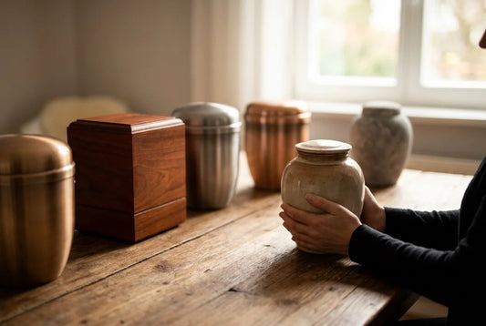 Professional header image for list-based article: Choosing an Urn for Ashes for an Adult: A Gentle Guide