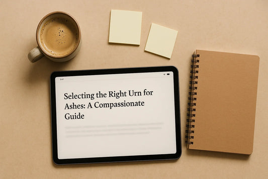 Professional header image for educational tutorial: Selecting the Right Urn for Ashes: A Compassionate Guide