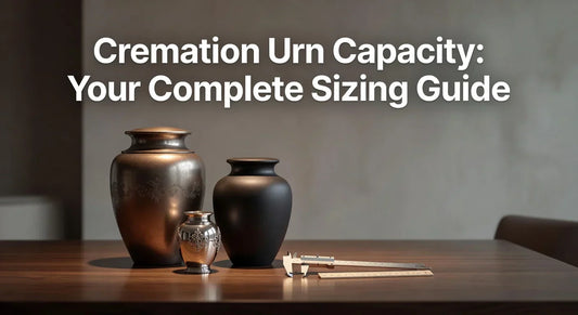 Professional header image for educational tutorial: Cremation Urn Capacity: Your Complete Sizing Guide